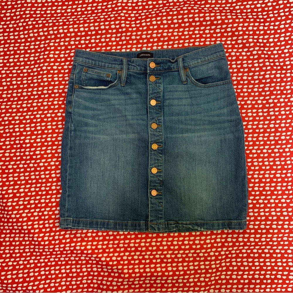 Jcrew Denim Pencil Skirt